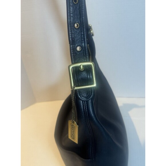 Extremely Rare Made In USA Old Coach 9058 Shoulder Bag Black Vintage Ergo - Picture 3 of 14